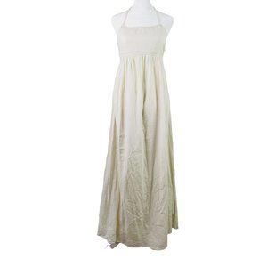 House of Harlow 1960 X Revolve Women's Cream Tencel Hi-Low Halter Dress